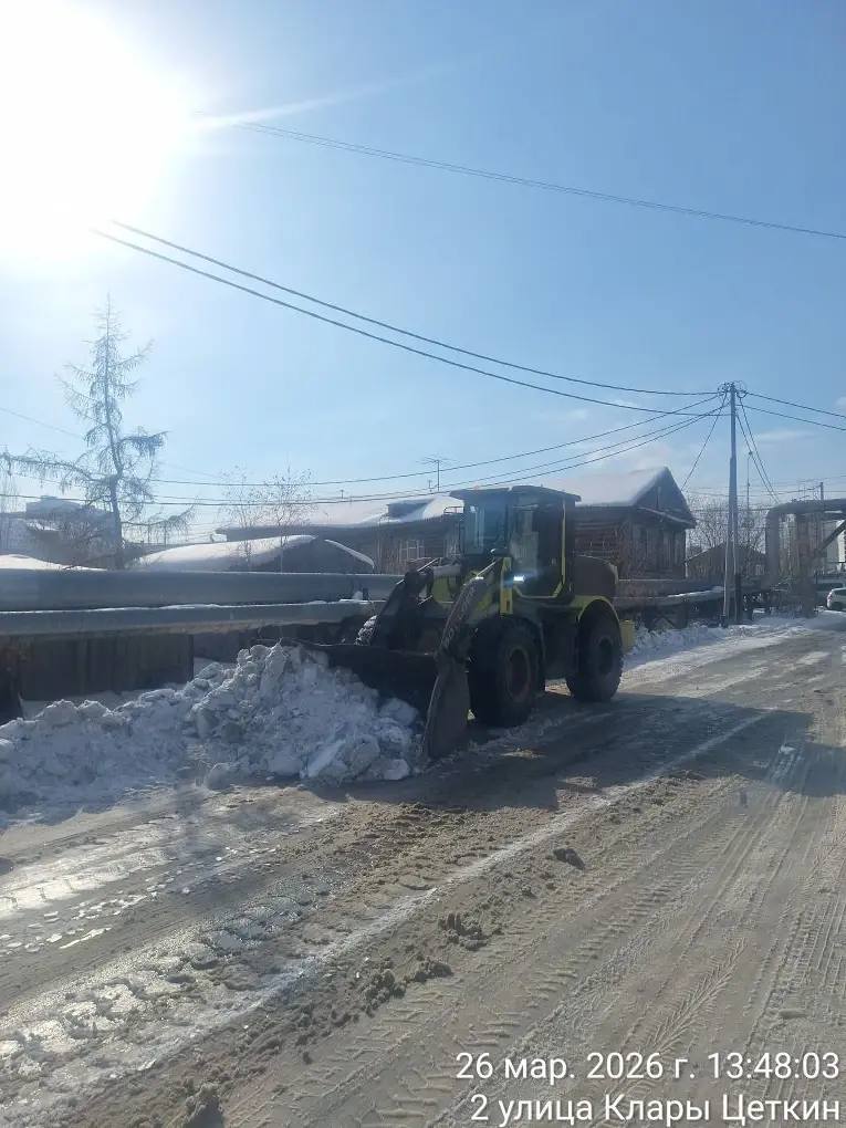 Работы по уборке снега, ул. Клары Цеткин