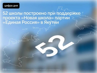 При поддержке проекта «Новая школа» партии «Единая Россия» в республике за 5 лет построены 52 новые школы