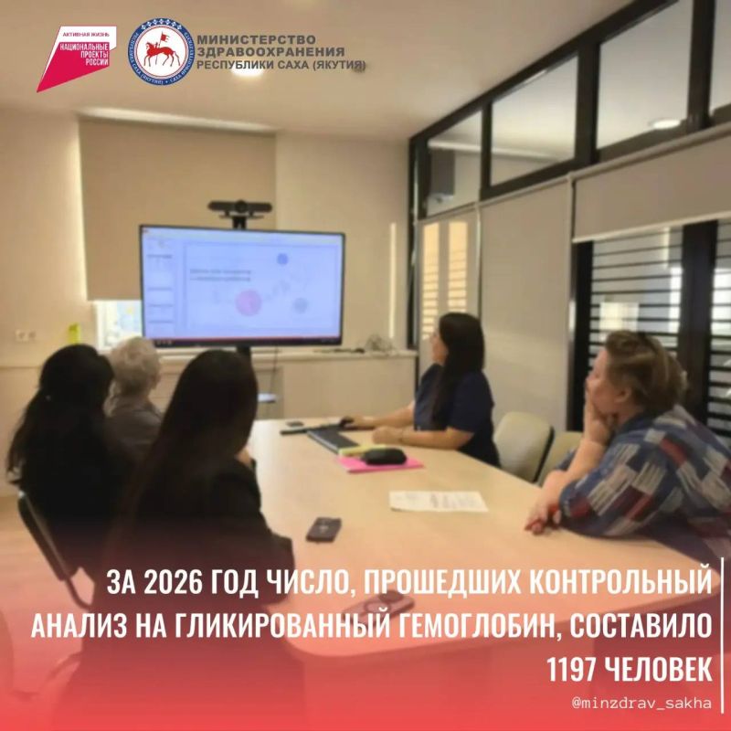 За 2026 год число, прошедших контрольный анализ на гликированный гемоглобин, составило 1197 человек