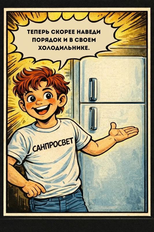 Роспотребнадзор представляет комикс «Петя Лентяев – гроза беспорядка в холодильнике» Роспотребнадзор представляет комикс «Петя Лентяев – гроза беспорядка в холодильнике»