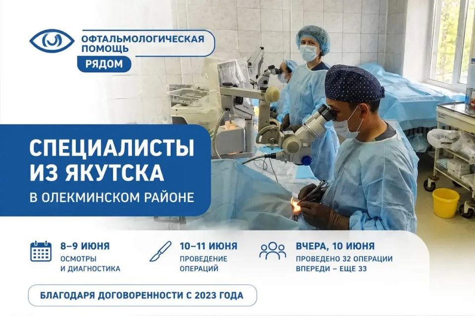 Офтальмологическая помощь — рядом: специалисты вновь работают в Олекминском районе