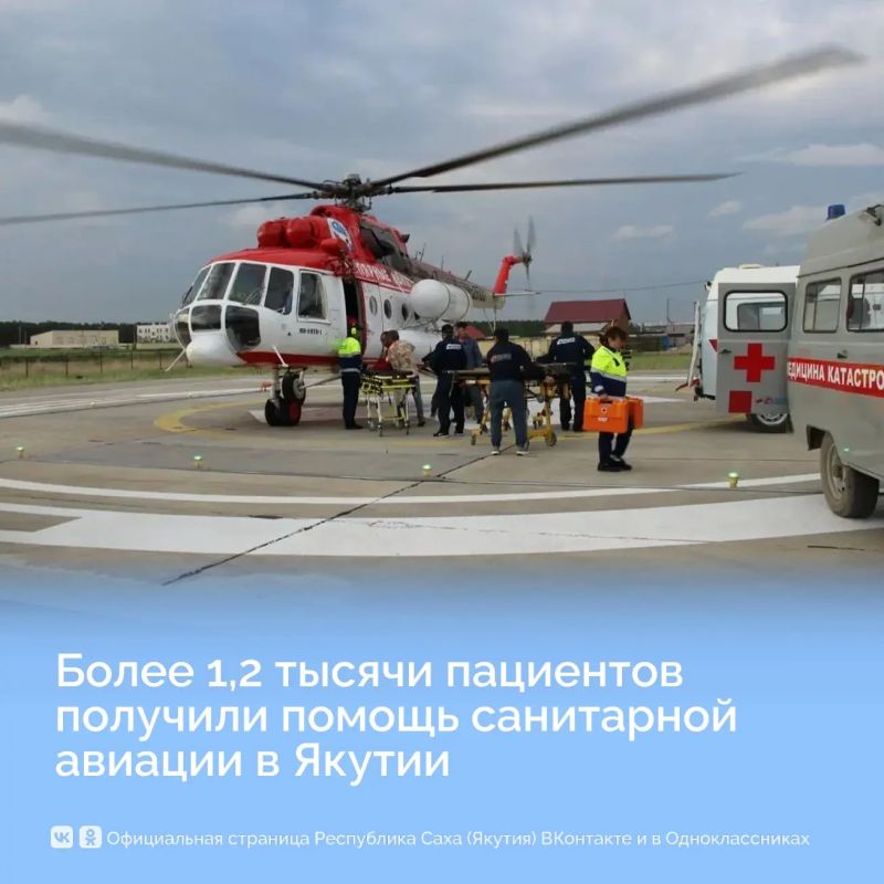 Более 1,2 тысячи пациентов получили помощь санитарной авиации в Якутии
