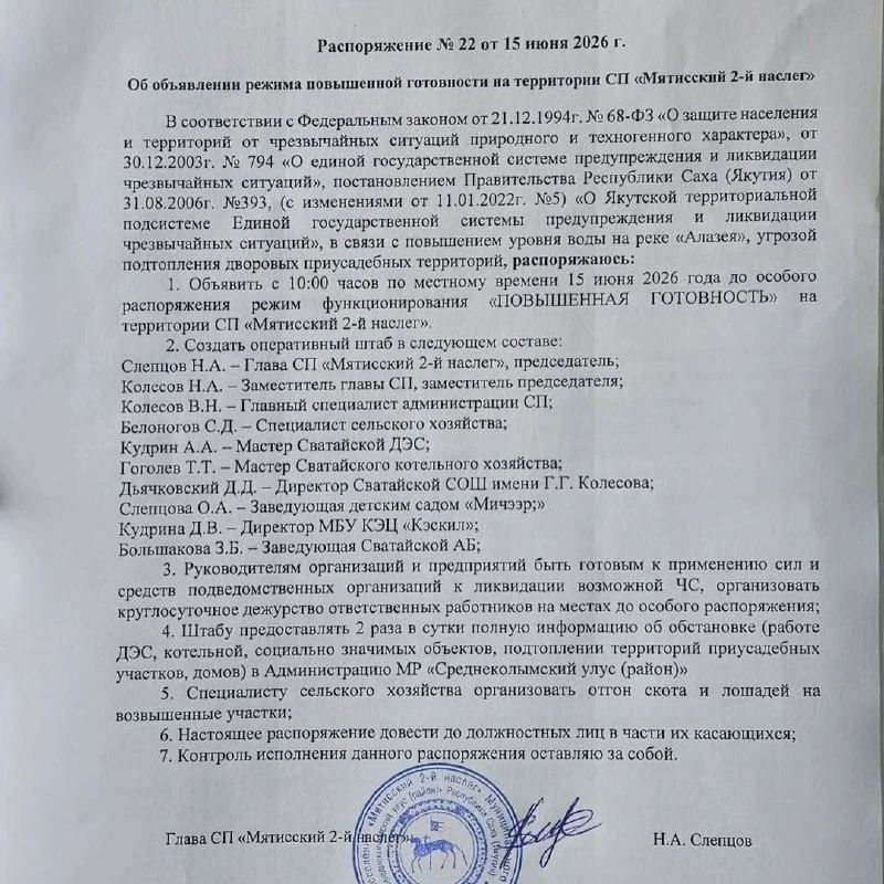 В соцсетях распространяется информация о сложной паводковой обстановке в селе Сватай Среднеколымского района В соцсетях распространяется информация о сложной паводковой обстановке в селе Сватай Среднеколымского района