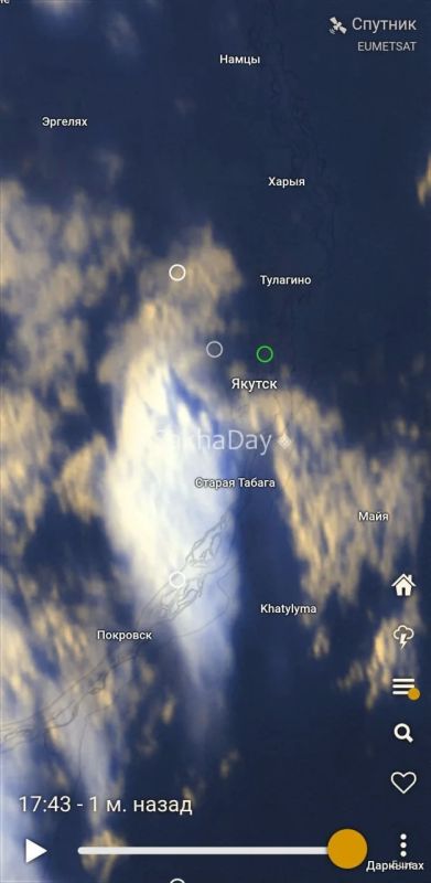 К Якутску снова приближается гроза К Якутску снова приближается гроза
