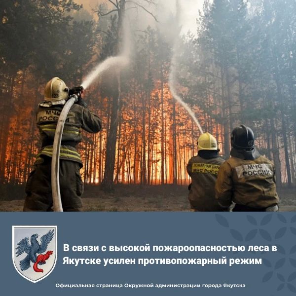 В связи с высокой пожароопасностью леса в Якутске усилен противопожарный режим
