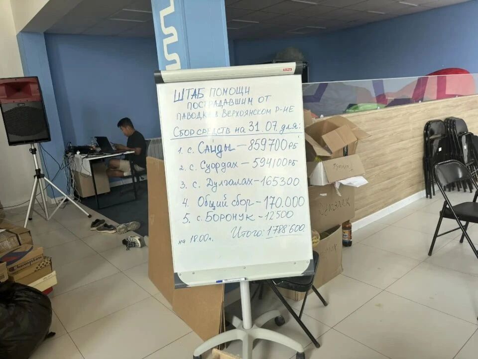 Еще более 3 тонн гуманитарного груза доставят пострадавшим от паводка верхоянцам Еще более 3 тонн гуманитарного груза доставят пострадавшим от паводка верхоянцам