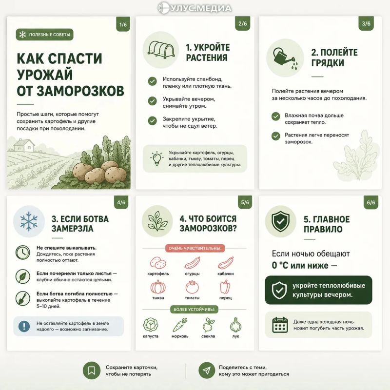 Как сохранить урожай во время заморозков