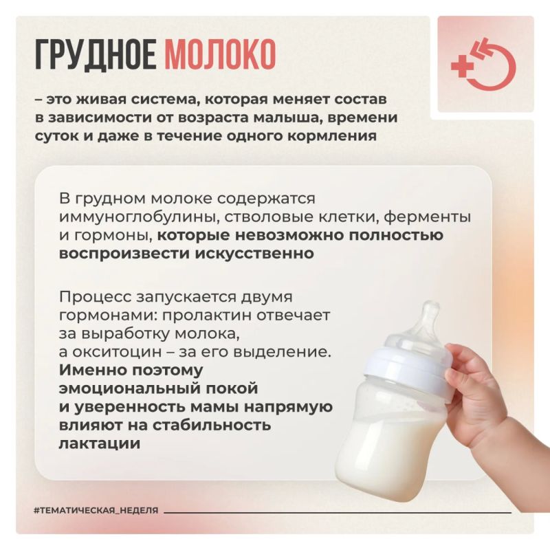 Грудное молоко – это живая система, которая подстраивается под потребности ребёнка Грудное молоко – это живая система, которая подстраивается под потребности ребёнка
