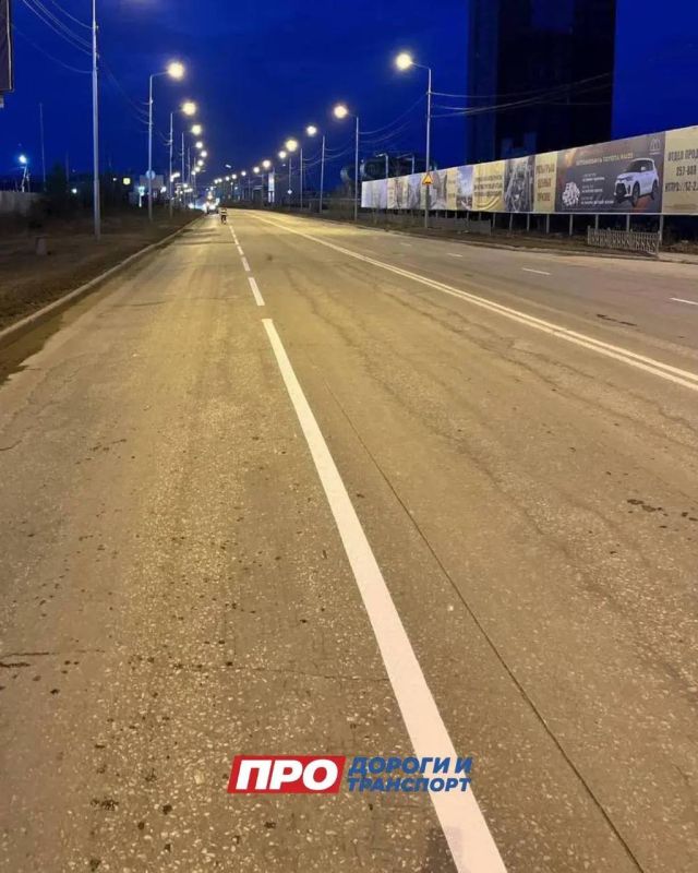 В ночное время будут проводиться работы по нанесению дорожной разметки на следующих участках: