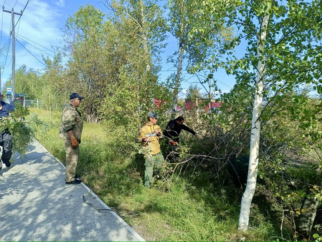 В поселке Сангар провели субботник по очистке центральной улицы В поселке Сангар провели субботник по очистке центральной улицы