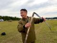 Петр Шамаев принял участие в республиканском конкурсе ручной косьбы
