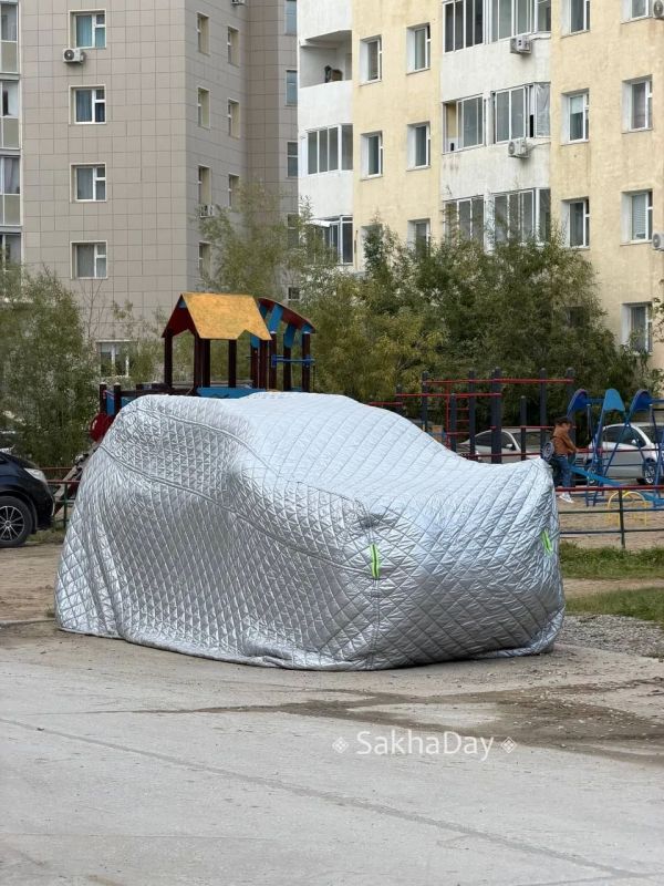Автомобили уже утепляются! #дляsakhaday