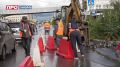 Сегодня начаты работы восстановлению горизонтальной отметки дорожного полотна, в целях устранения образовавшейся просадки по улице Кирова