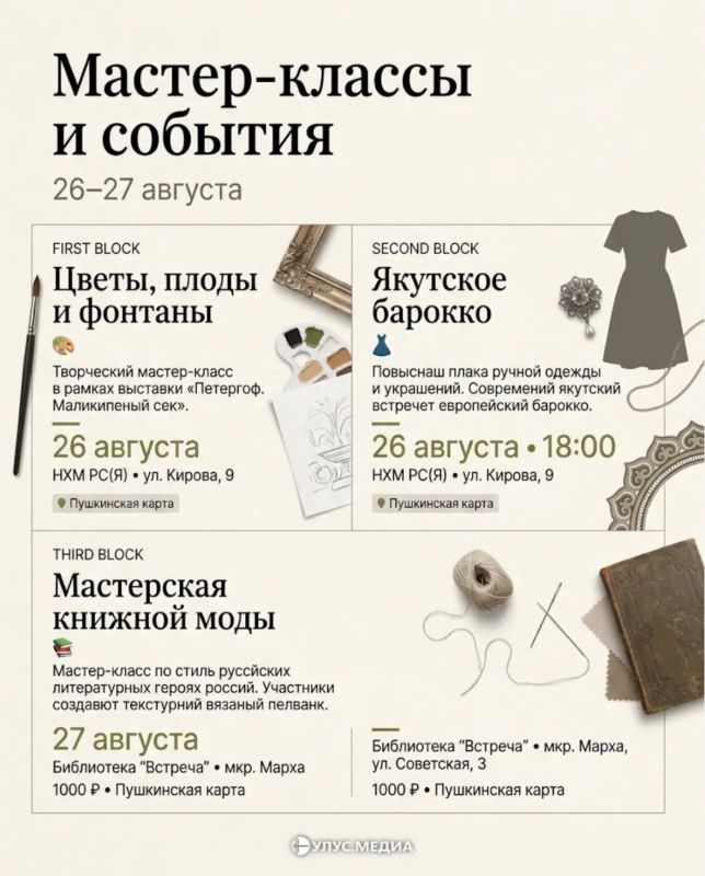 Куда сходить по «Пушкинской карте» в Якутске? Куда сходить по «Пушкинской карте» в Якутске?