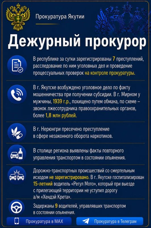 Дежурный прокурор. Прокуратура в МАХ