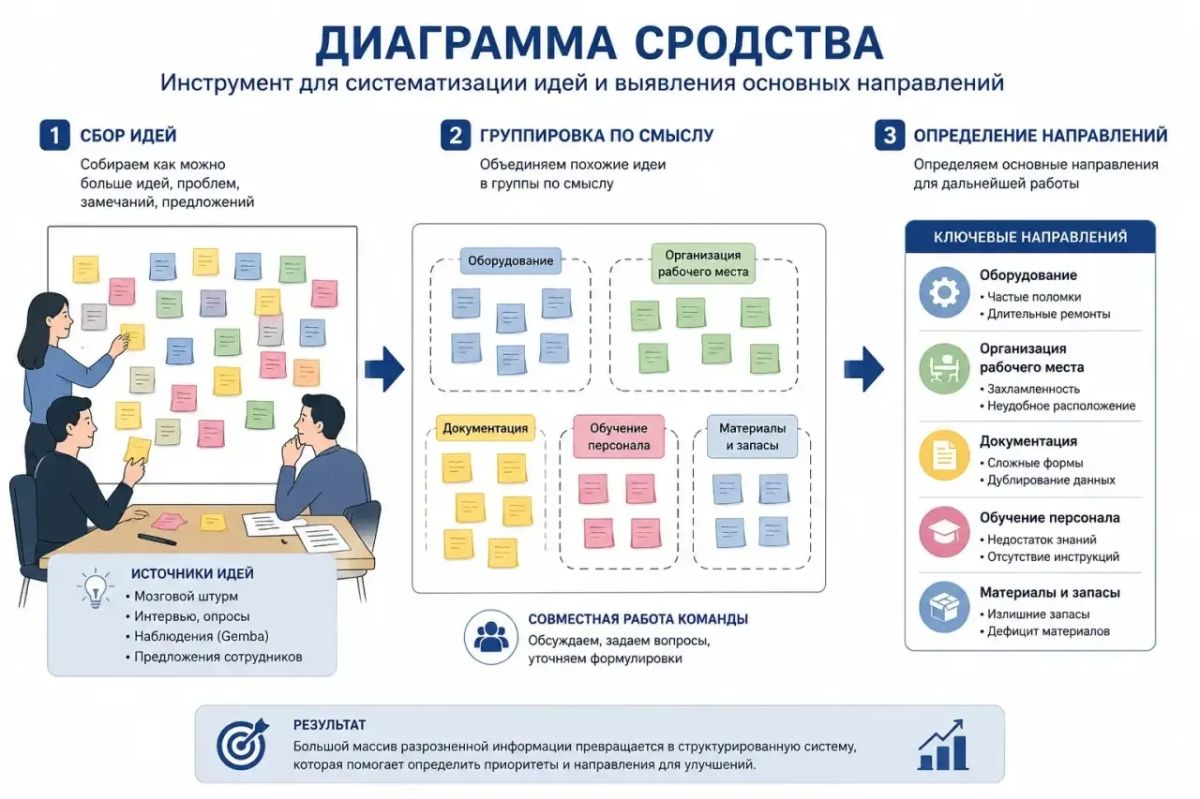 «Бережливые технологии»: диаграмма сродства или как превратить множество идей в понятную систему