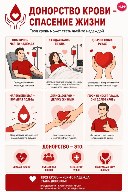 Донорство крови — это возможность спасти чью-то жизнь Донорство крови — это возможность спасти чью-то жизнь