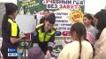 Госавтоинспекция провела акцию "Здравствуй, школа" на Комсомольской площади Якутска