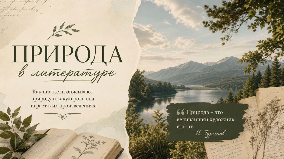 Доброе утро, дорогие наши подписчики! Сегодня пятница и мы возобновляем нашу рубрику "Природа в литературе: когда пейзаж становится героем"