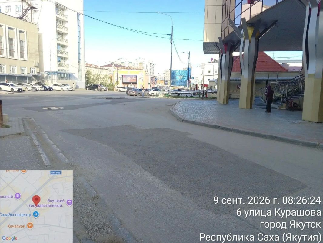В Якутске отремонтировали дорогу в школу №2 между популярными ТЦ