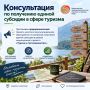 Консультация по получению единой субсидии в сфере туризма