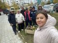 В Центральном округе высадили 156 саженцев деревьев