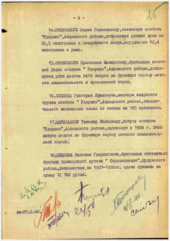 «Колонка архивиста»: О награждении и премировании якутян-участников Всесоюзной выставки 1939 года «Колонка архивиста»: О награждении и премировании якутян-участников Всесоюзной выставки 1939 года