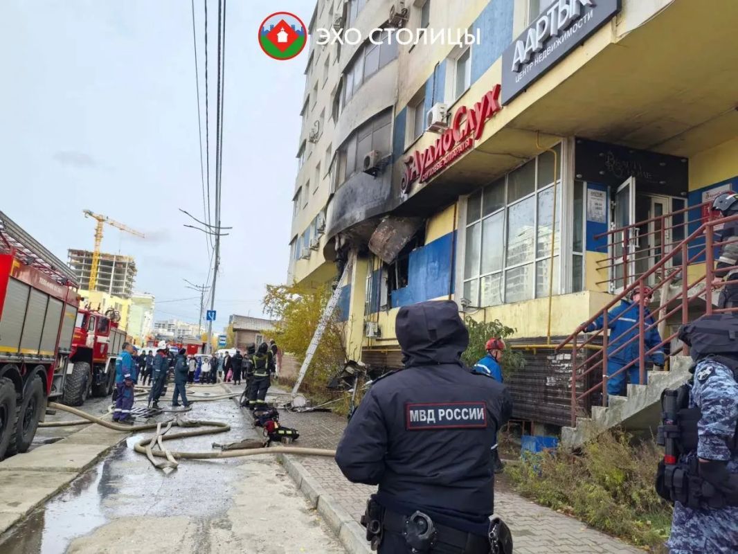 В магазине на Лермонтова в Якутске произошел пожар