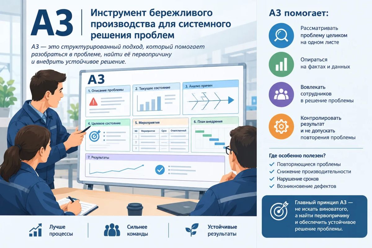 «Бережливые технологии»: A3 — инструмент для системного решения проблем