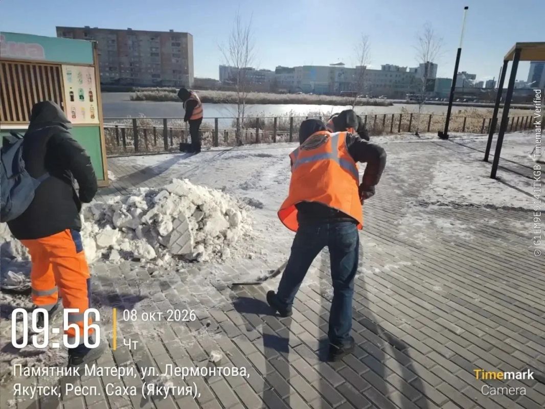 Уборка площадей. Сквер Матери Уборка площадей. Сквер Матери