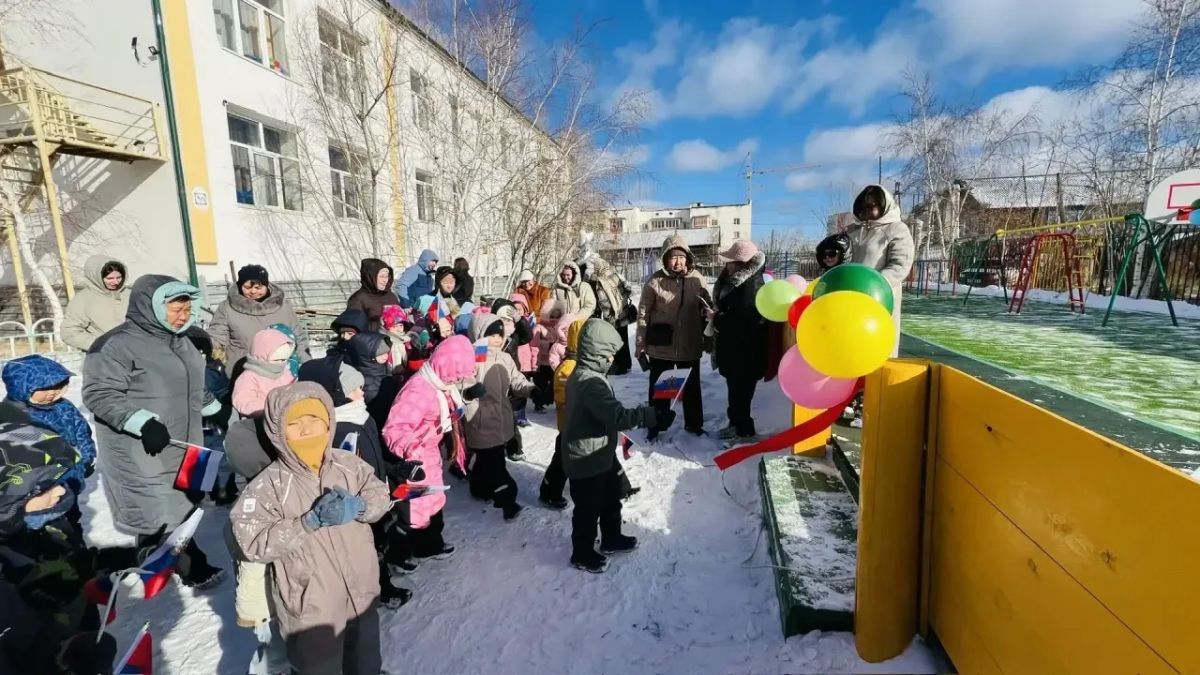 Спортивно-патриотическую площадку открыли в саду «Улыбка» по ППМИ Спортивно-патриотическую площадку открыли в саду «Улыбка» по ППМИ