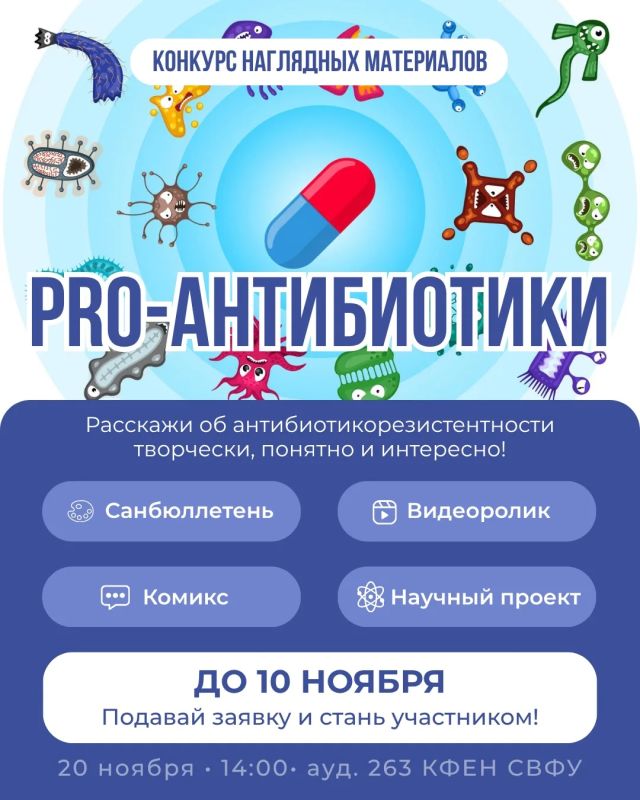 СОЗДАЙ. ПОКАЖИ. РАССКАЖИ ОБ АНТИБИОТИКАХ!