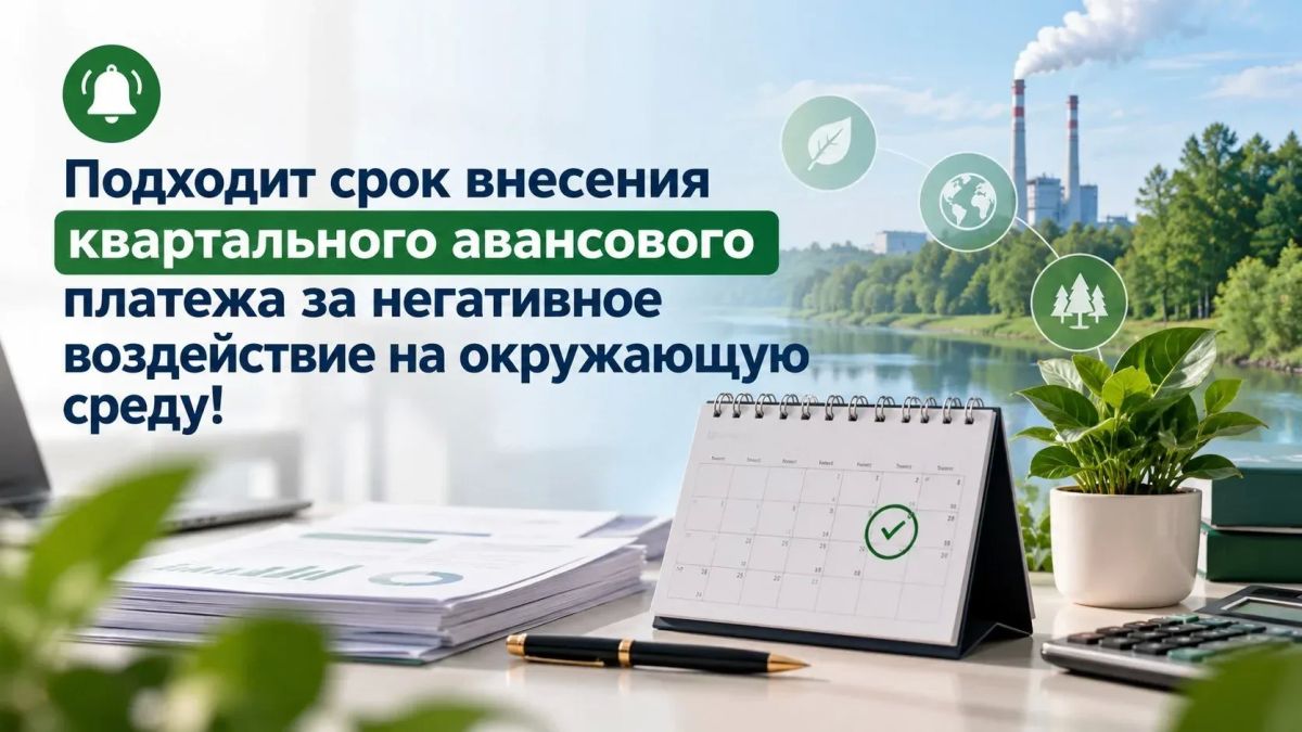 Министерство экологии, природопользования и лесного хозяйства РС(Я) напоминает о том, что не позднее 20 октября все предприятия, кроме субъектов малого и среднего предпринимательства, вносят авансовые платежи за НВОС