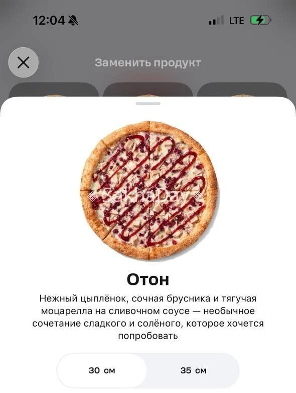 В Додо появилась пицца Отон с брусникой