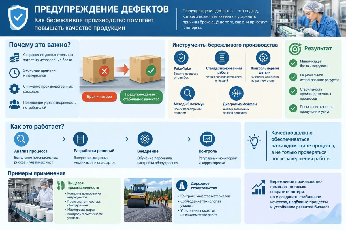 Предупреждение дефектов: как бережливое производство помогает повышать качество продукции