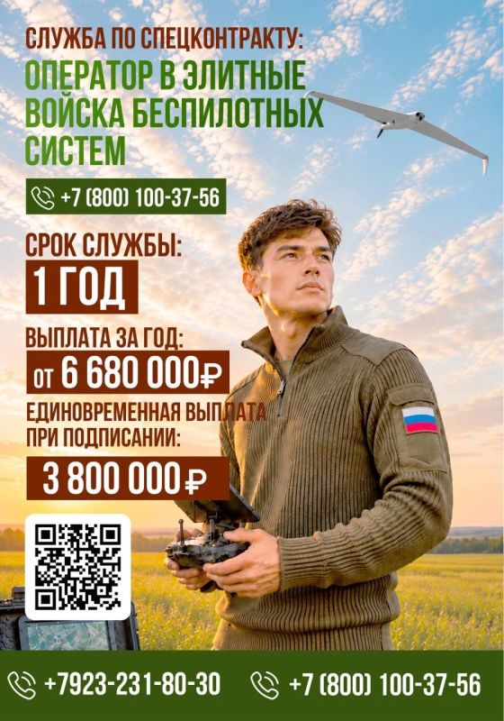 СЛУЖБА ПО СПЕЦКОНТРАКТУ: ОПЕРАТОР В ЭЛИТНЫЕ ВОЙСКА БЕСПИЛОТНЫХ СИСТЕМ